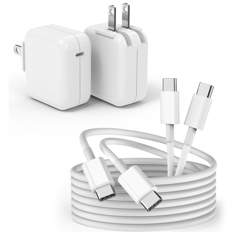 Kruidvat front view packaging showing two 30W adapters and two 10ft cables for fast charging