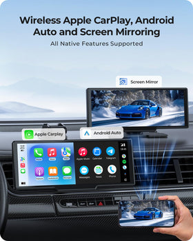 Krunia 9-26-inch CarPlay screen HD rear camera aids parking safety