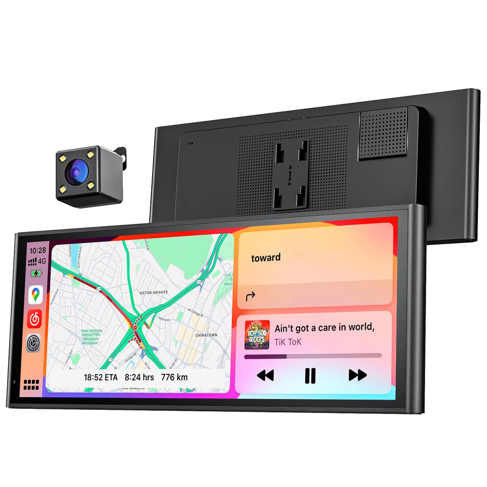 Krunia 9.26-inch CarPlay screen front view showing portable versatility for any car