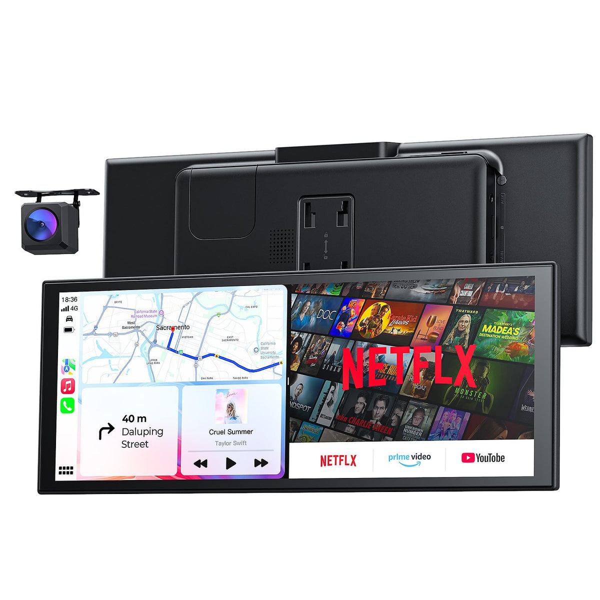 Krunia carplay screen 10-26 full-lamination display offers clear navigation and bright entertainment.