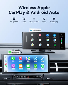 Krunia carplay screen 1080p reversing camera helps safer parking with night visibility.
