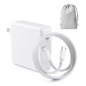 KSACDN 96W charger front view showing USB-C port and compact design for fast charging