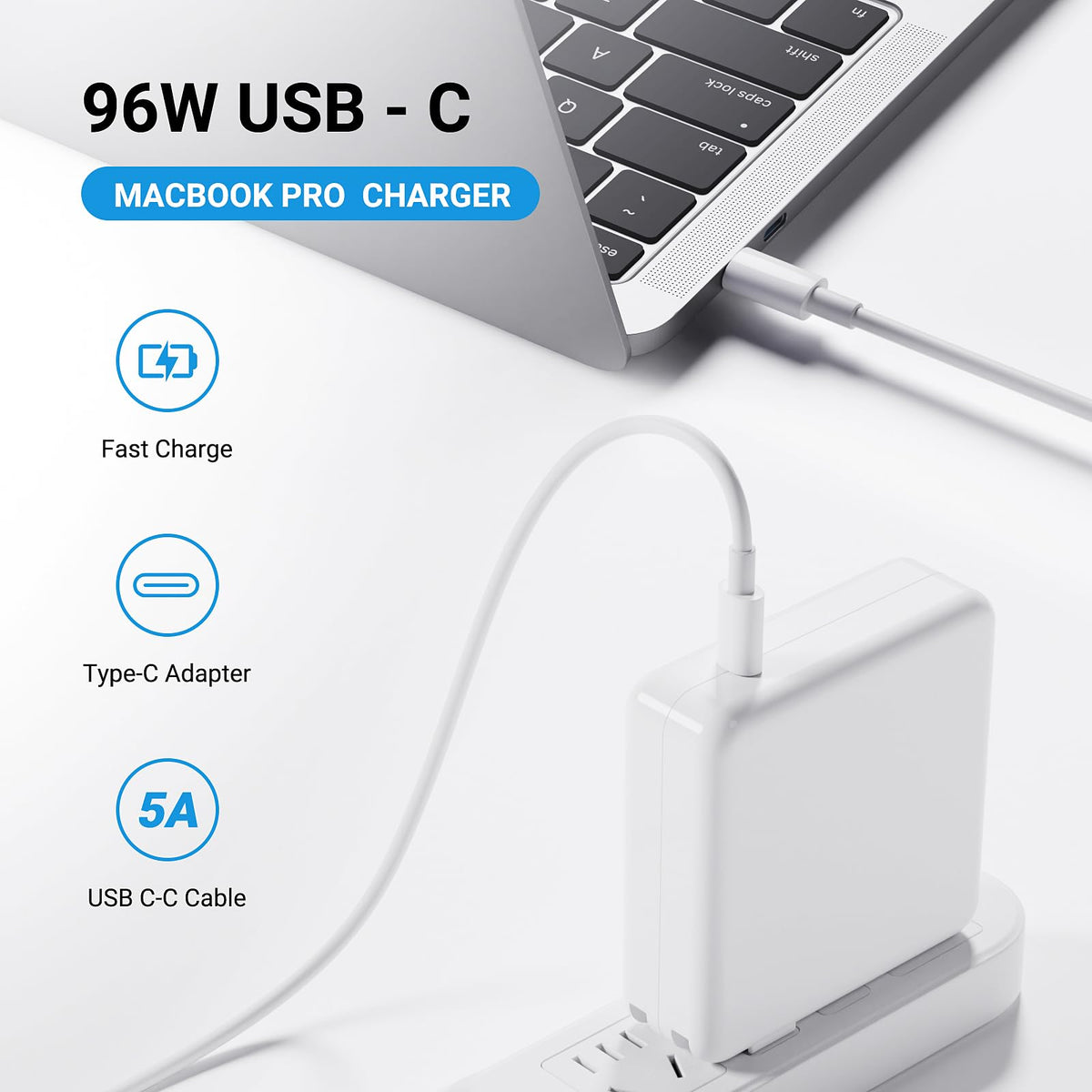 KSACDN charger with cable and storage bag organized for travel convenience and protection