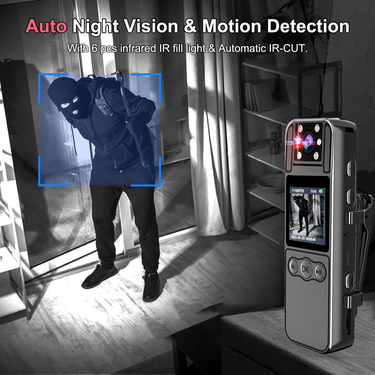 KSADBOSSBO 180-degree rotating lens captures angles from any side.