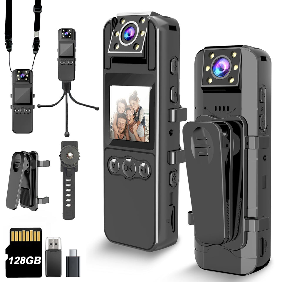 KSADBOSSBO front view showing compact body camera and lens for reliable recording