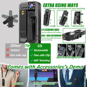 KSADBOSSBO 128GB storage enables longer recording sessions.