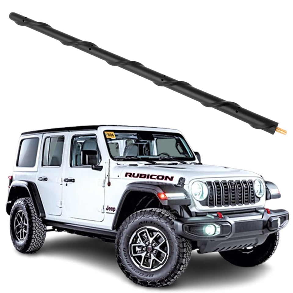 KSaAuto 13-inch antenna for Jeep Wrangler enhances compatibility across 2007-2026 models.