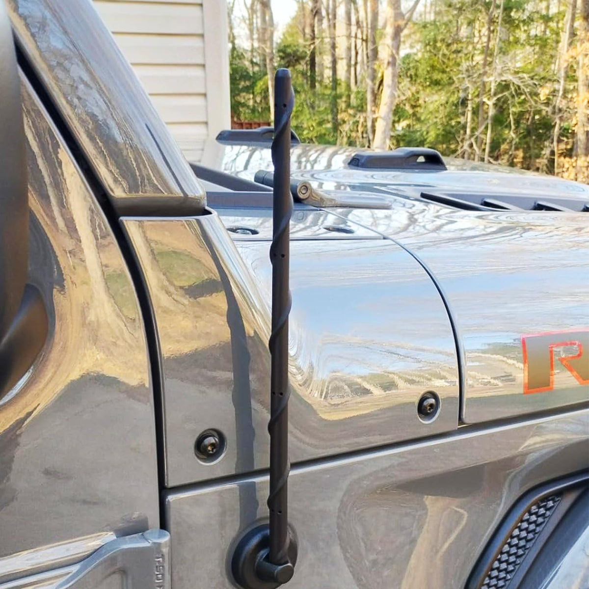 Rubber outer resists deformation during car washes.