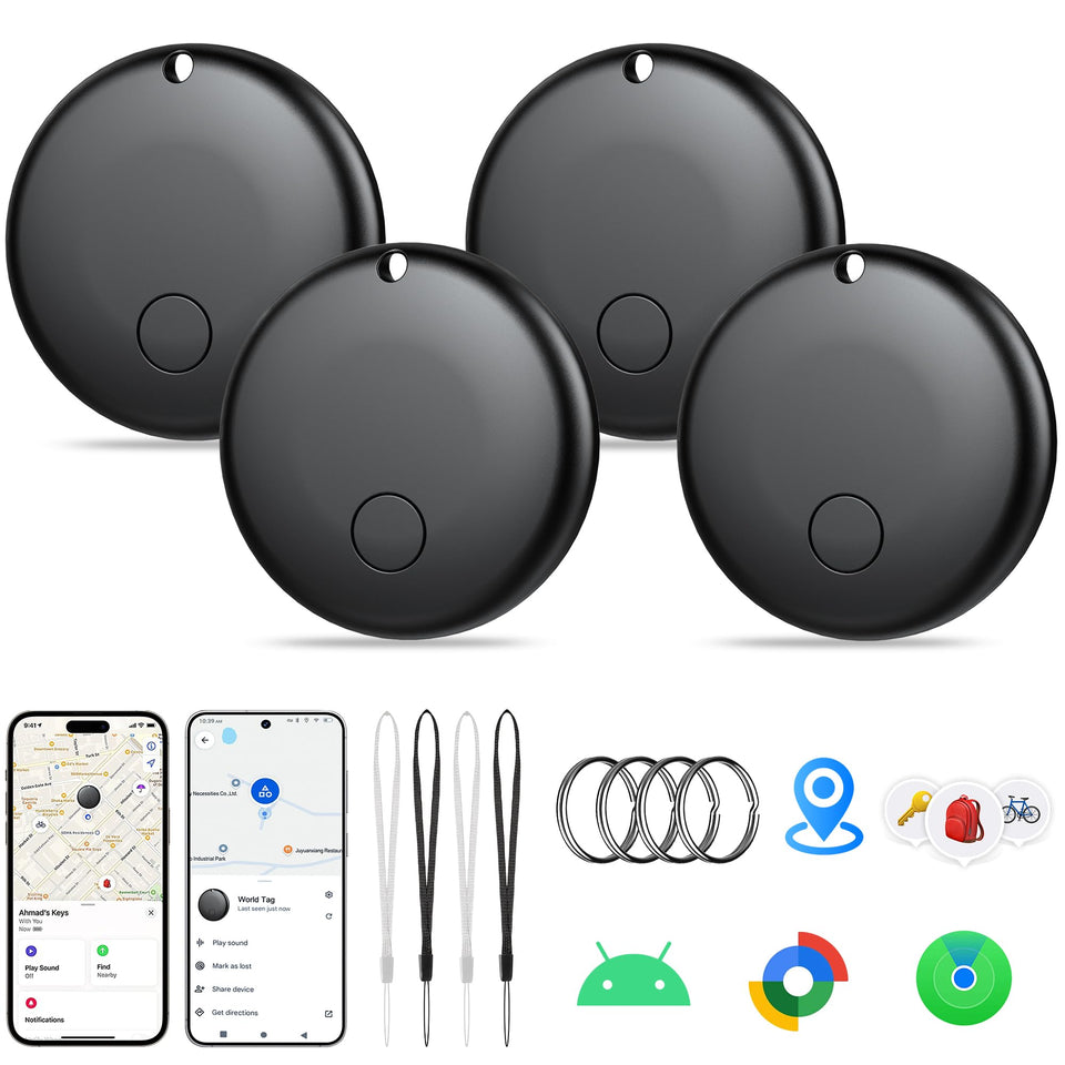 KSKCUJY air tracker tags-4pack on keys and wallet helps locate belongings quickly.