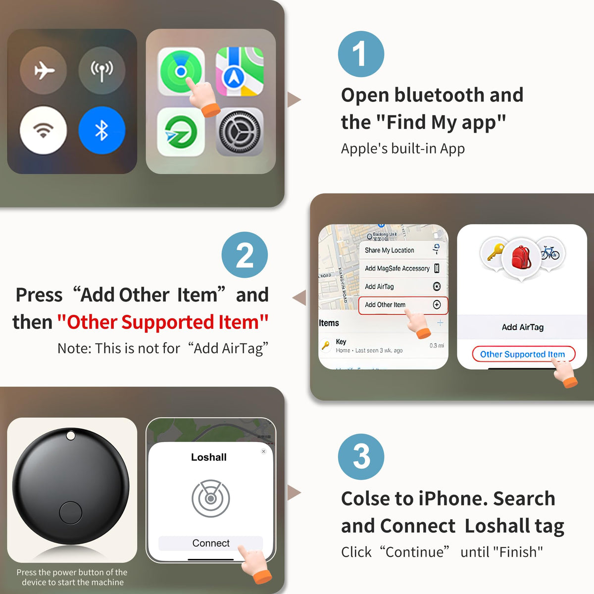 KSKCUJY tags in travel scene showing peace of mind on the go