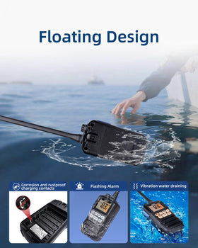 KSUN TFSI floating on water surface after immersion, aids quick retrieval
