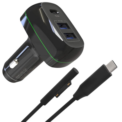 KSW KINGDO Surface Pro charger front view for on-the-go charging