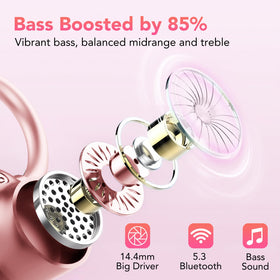 KT1 earbud close-up with graphene driver highlighting improved sound