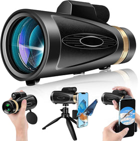 KTBDING monocular front view showing lens and body, ideal for clear long-range viewing