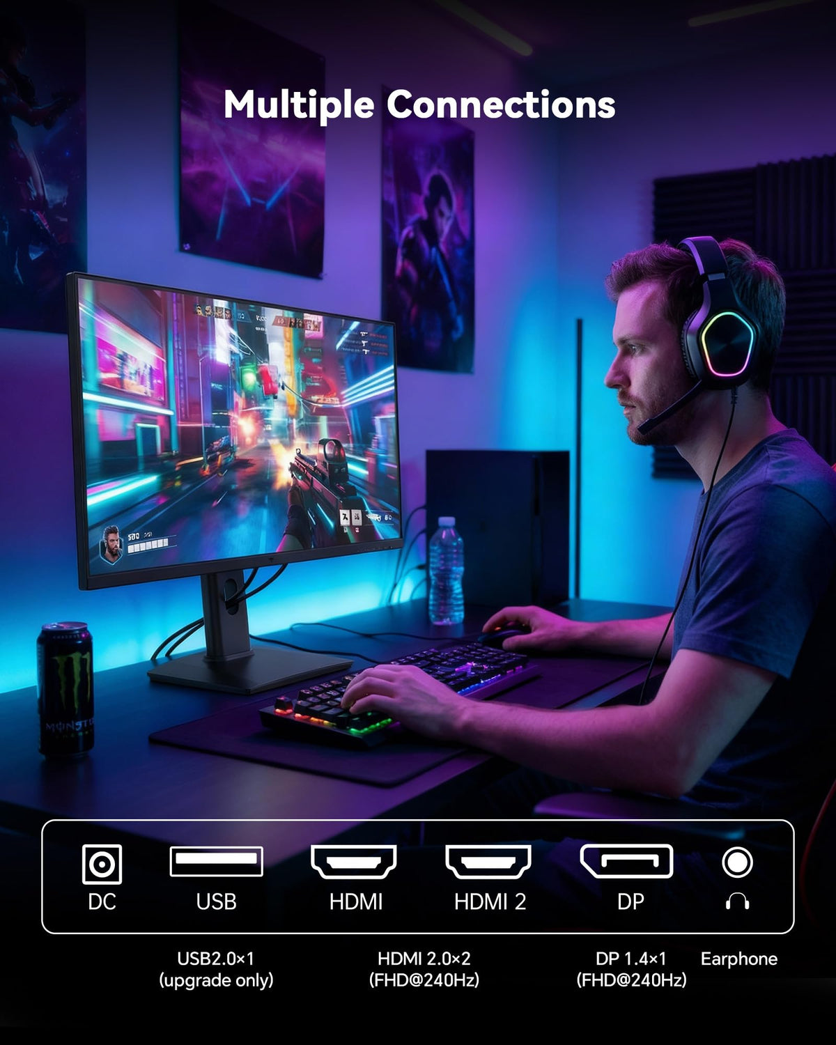 KTC 24.5-inch monitor vibrant color with wide 94% DCI-P3 coverage.
