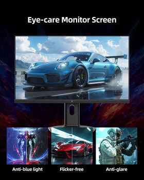 KTC 24.5-inch monitor eye comfort tech with low blue light and anti-glare.