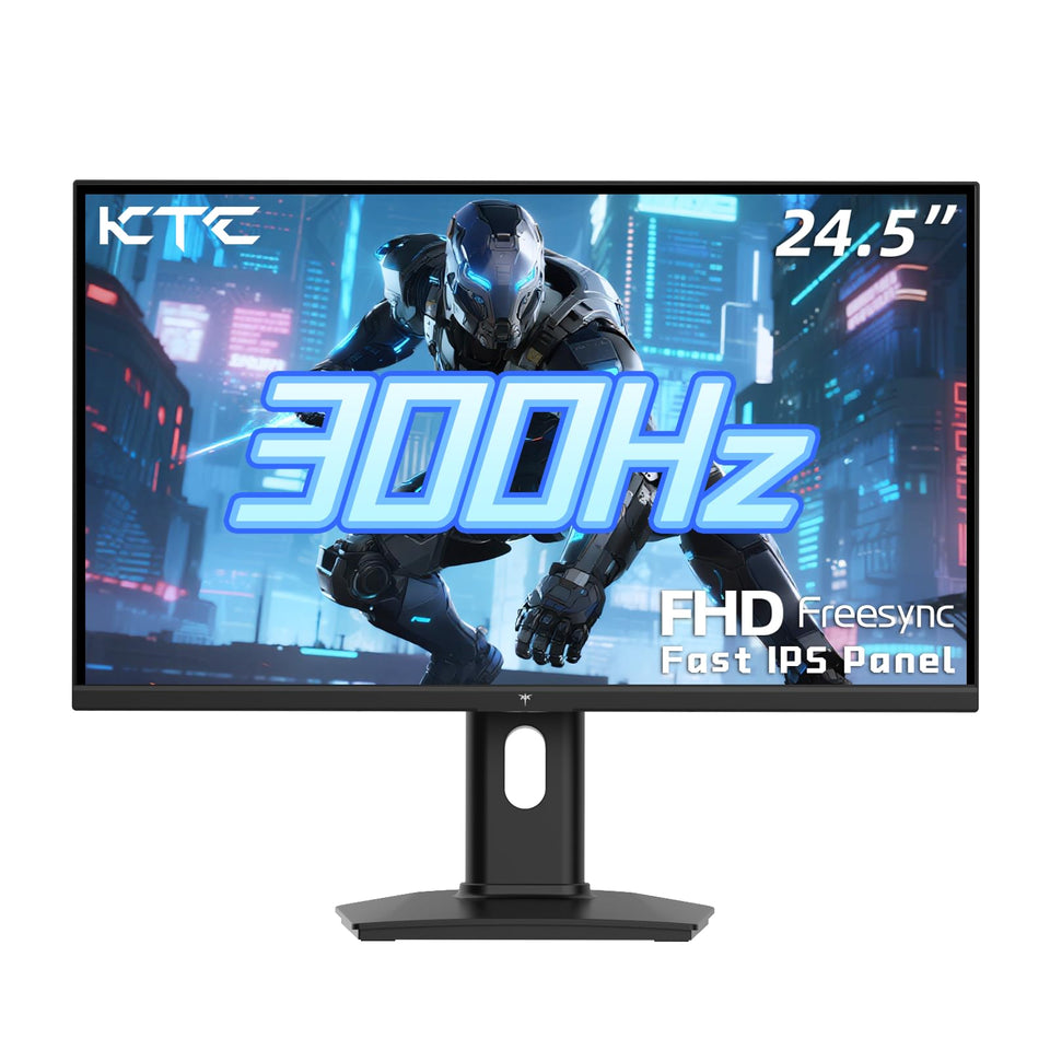 KTC 24.5-inch monitor front view with 300Hz speed for smooth gameplay.