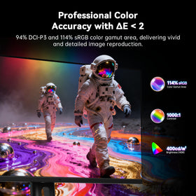 KTC gaming monitor color detail emphasizing HDR400 wide color gamut