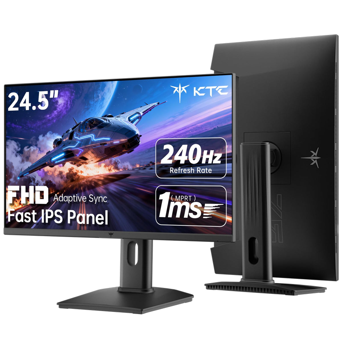 KTC 24.5-inch gaming monitor front view showing vibrant colors for immersive gameplay