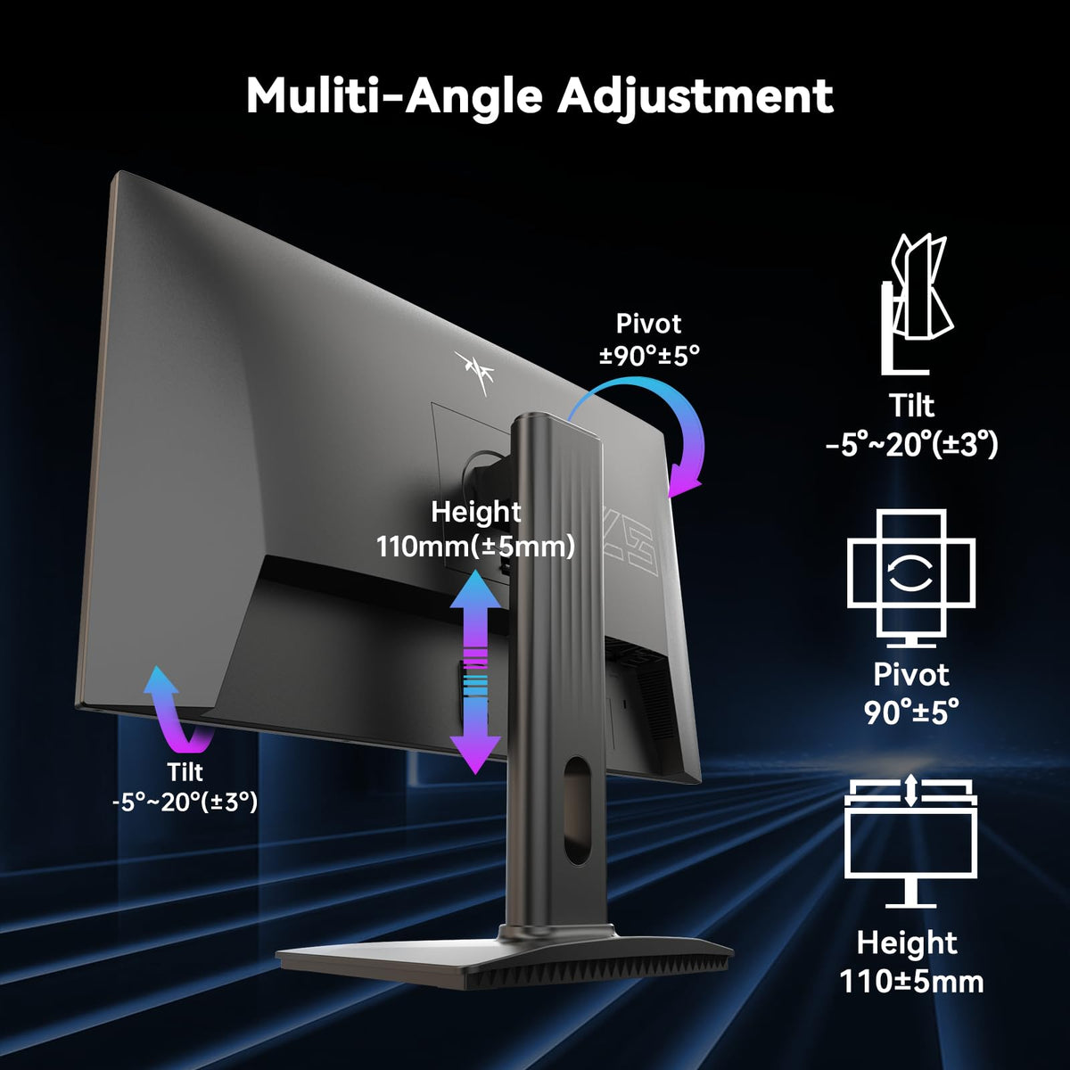 KTC 24.5-inch HDR400 display with bright, crisp visuals