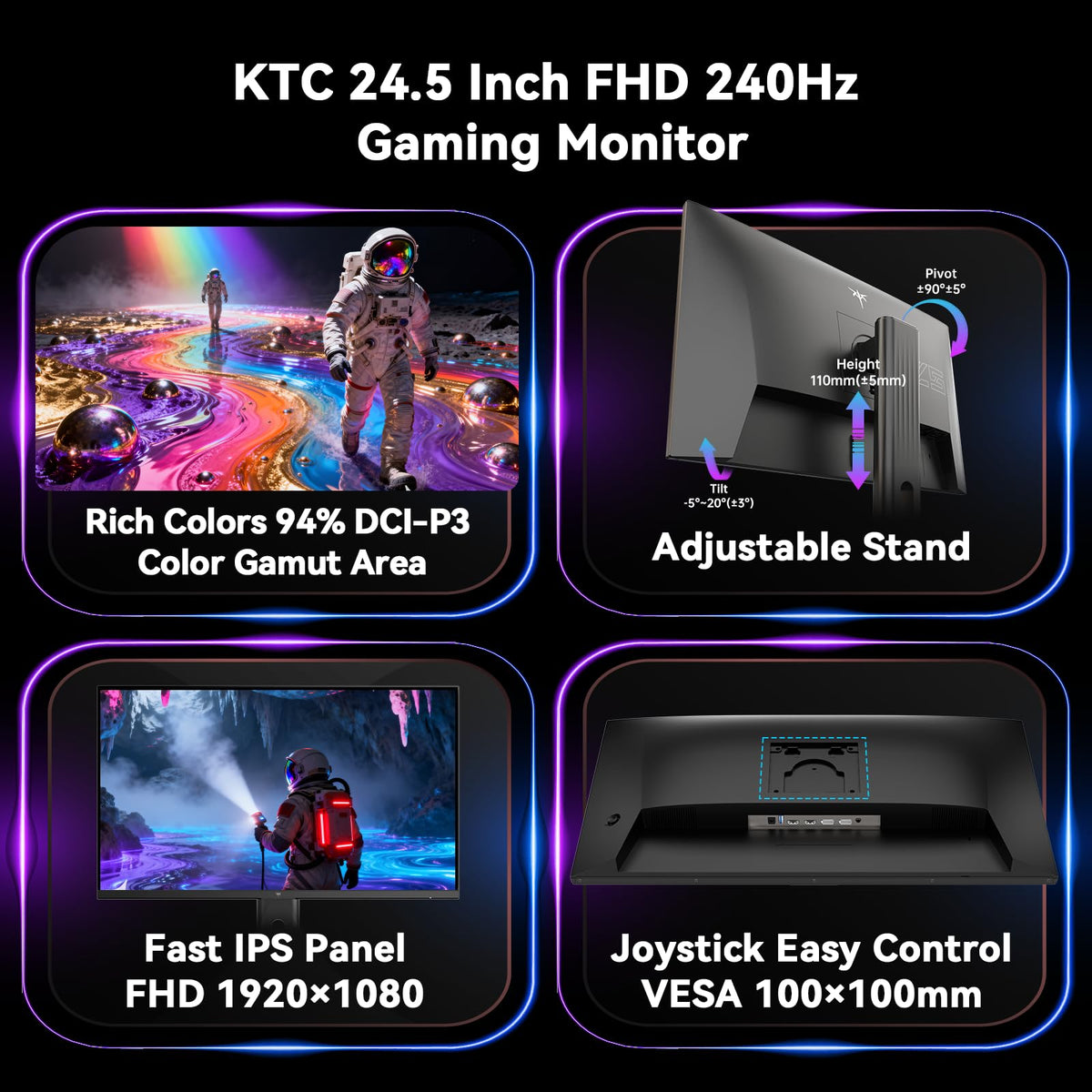 KTC setup image illustrating multi-use gaming and productivity