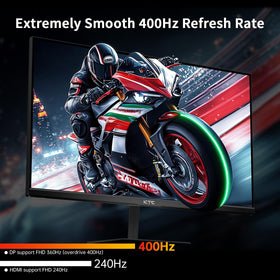 KTC 24.5-inch gaming monitor side tilt for ergonomic comfort