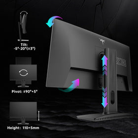 KTC 24.5-inch monitor ports showing HDMI and DisplayPort connectivity