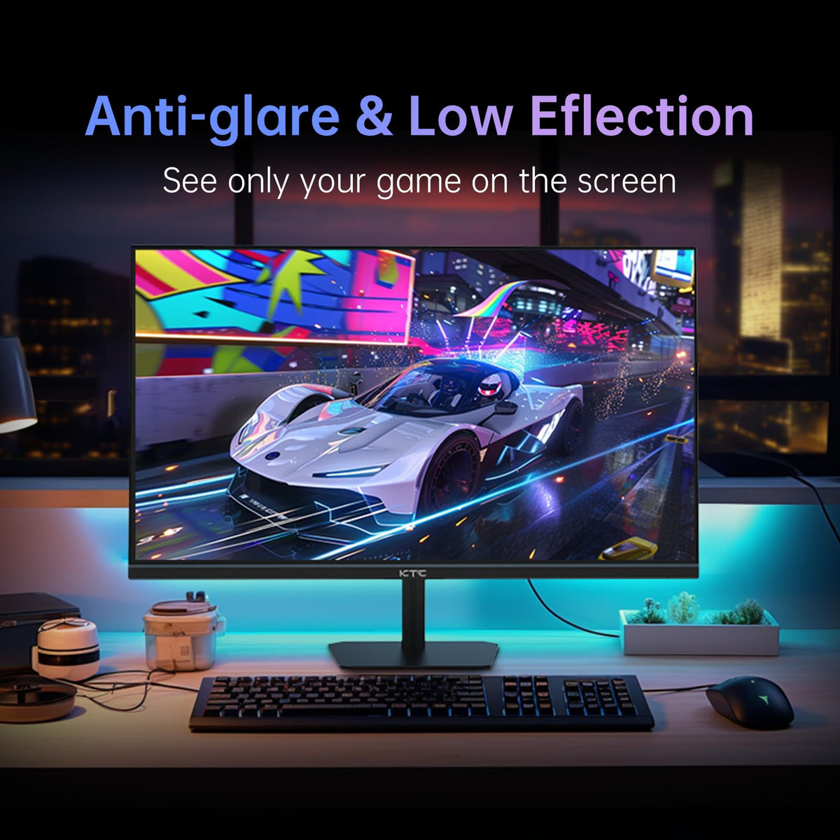 KTC 24.5-inch monitor, 1ms response time for reduced input latency.