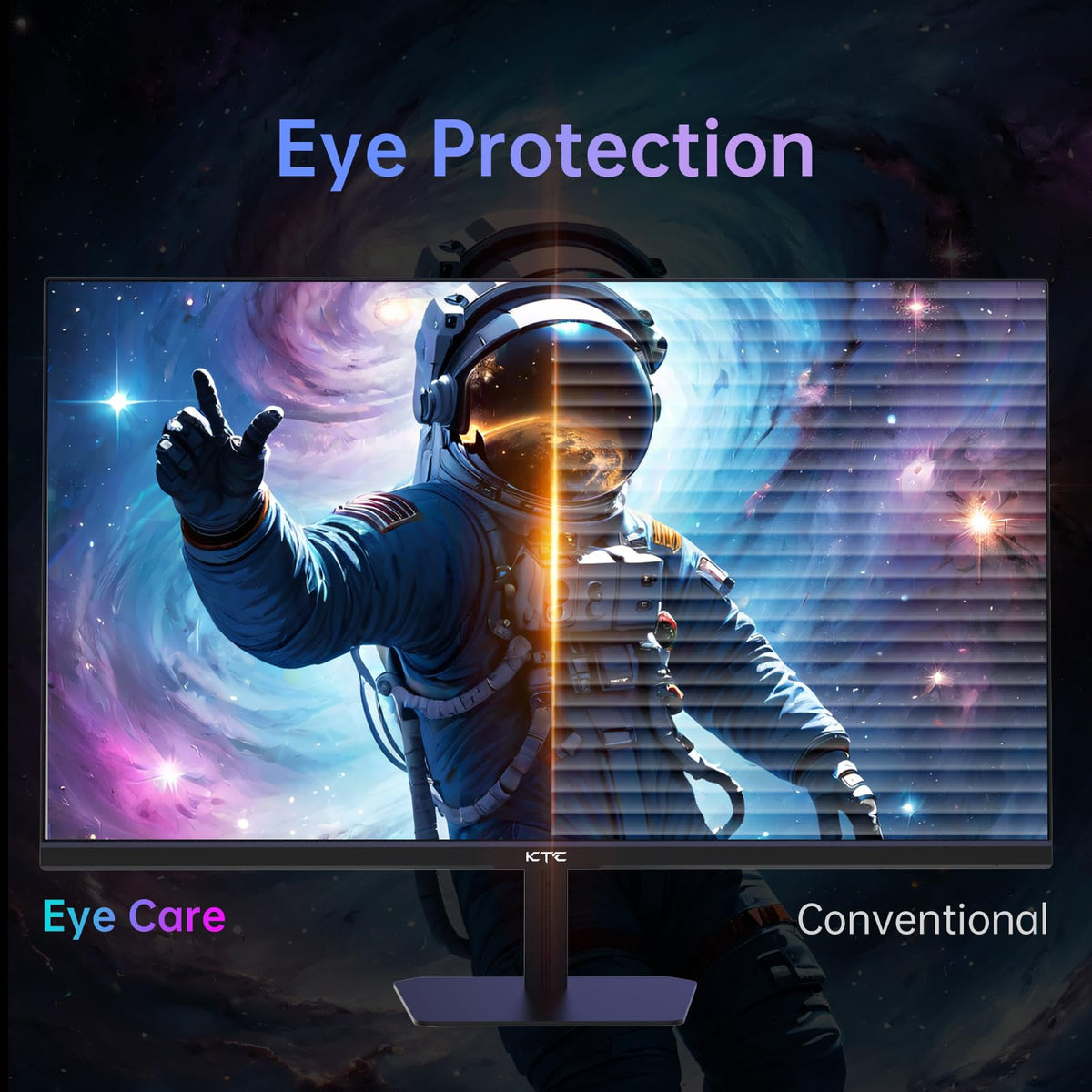 KTC monitor connectivity with HDMI and DisplayPort for versatile setups.