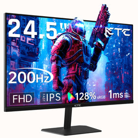 KTC 24.5-inch gaming monitor front view for immersive 1080p play.