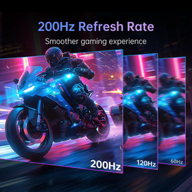 KTC 24.5-inch gaming monitor tilt range showcasing adjustable comfort for long sessions.