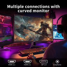 KTC immersive curved display highlights rich color and wide viewing angles