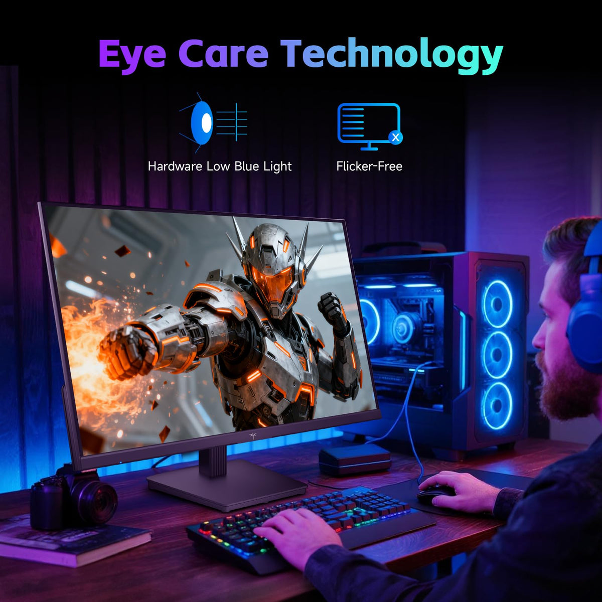 KTC 24-inch monitor slim bezel design for immersive productivity space