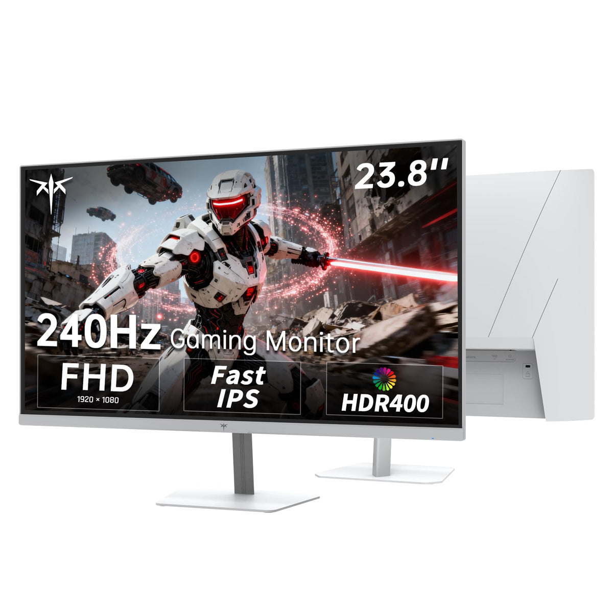 KTC 24-inch gaming monitor front view shows 240Hz for ultra-smooth gameplay.