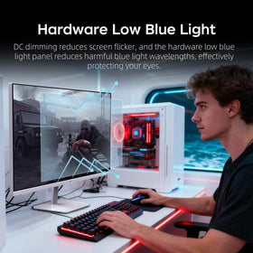 KTC low blue light mode reduces eye strain during long sessions.