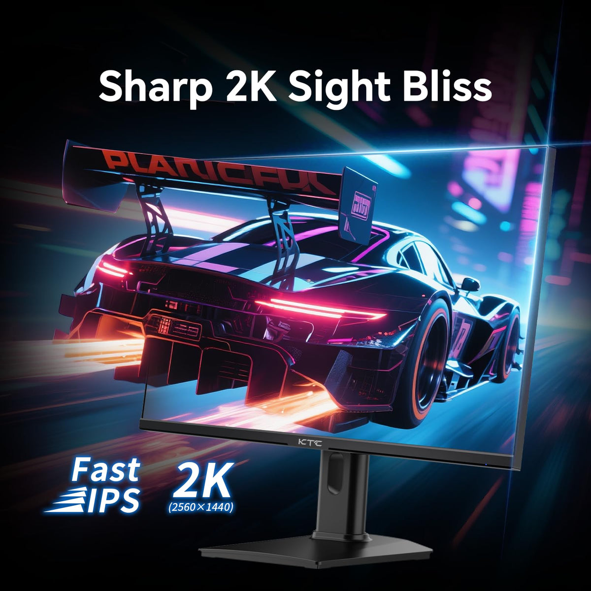 KTC 24-inch gaming monitor with ergonomic stand enables comfortable long sessions