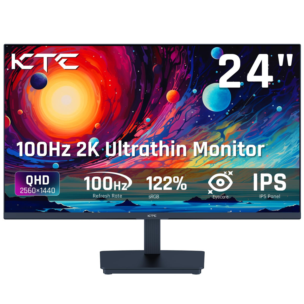 KTC 24in QHD monitor delivers crisp visuals and sharp motion for gaming and work.