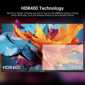 KTC 24-inch DisplayHDR 400 panel delivering deep blacks and bright whites.