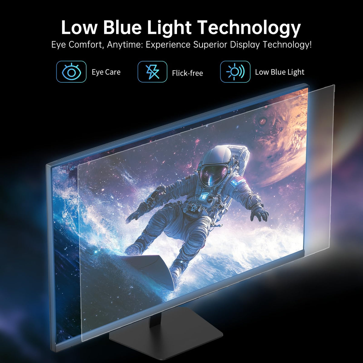 KTC eye-care features reduce fatigue while maintaining sharp FHD visuals.