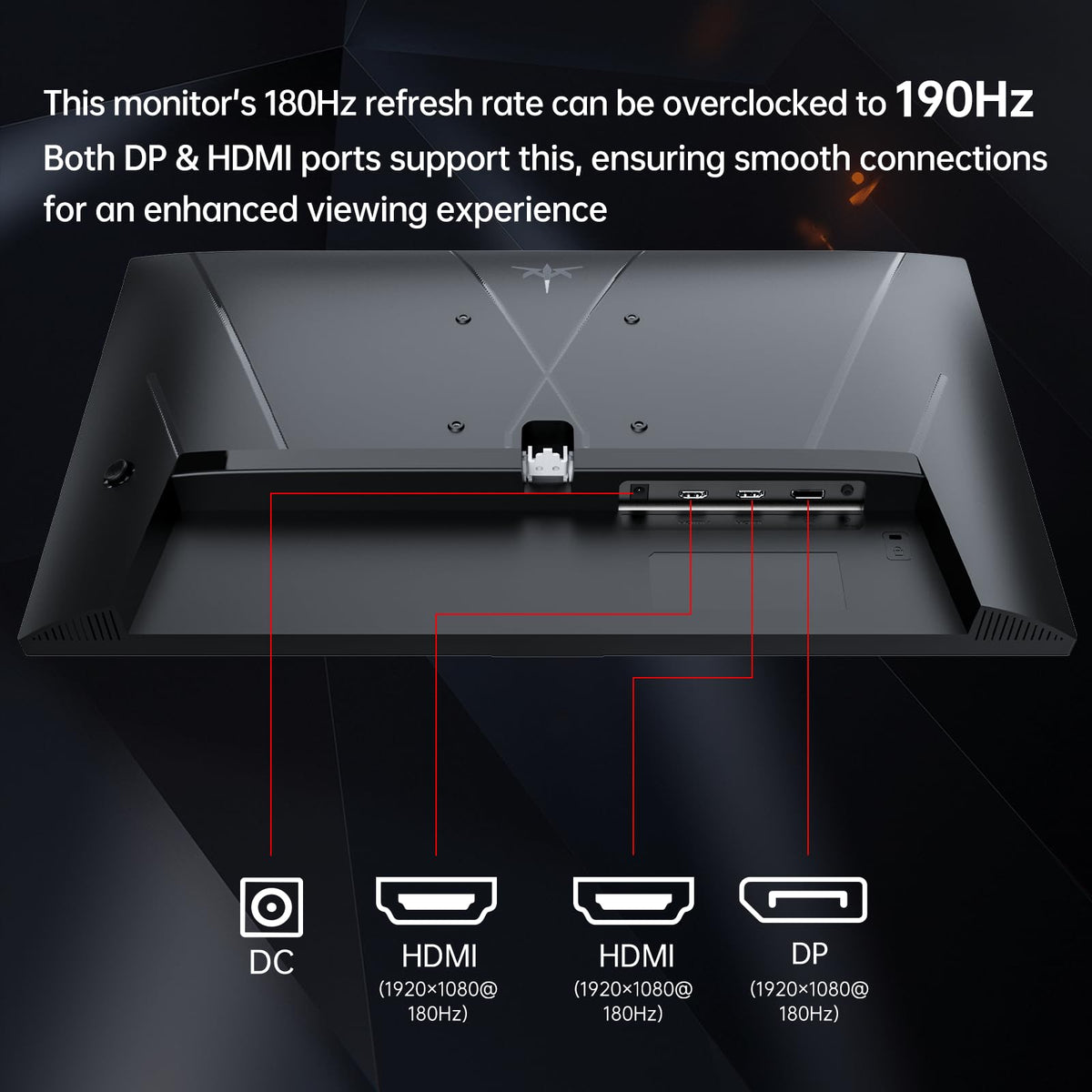 KTC fast IPS panel enabling rich colors and quick response for gaming.