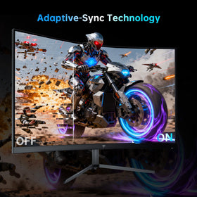 KTC 24-inch curved monitor side tilt demonstrates adjustable comfort