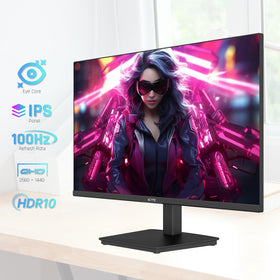KTC 24-inch borderless design enhancing multi-monitor setups and focus