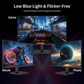 KTC 24-inch monitor connectivity including HDMI, DP, USB for easy sharing