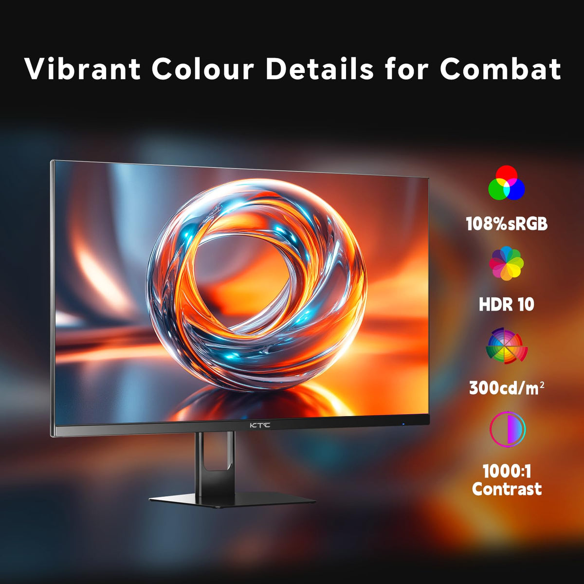 KTC 27-inch gaming monitor fast ips panel delivering sharp motion.
