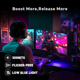 KTC monitor with VESA mount compatible for flexible setup.