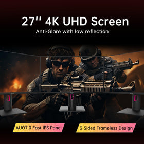 KTC 27-inch 4K UHD 160Hz GTG 1ms close-up for ultra-fast response.