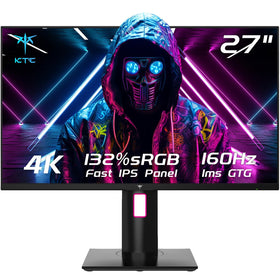 KTC 27-inch 4K UHD gaming monitor front view for immersive visuals.