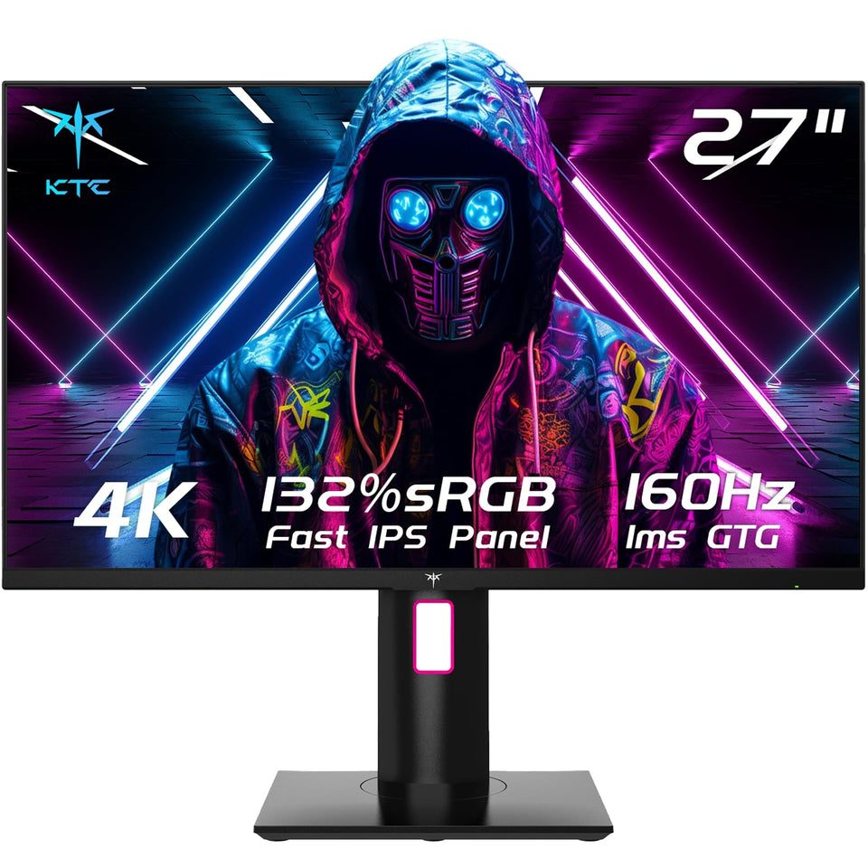 KTC 27-inch 4K UHD gaming monitor front view for immersive visuals.