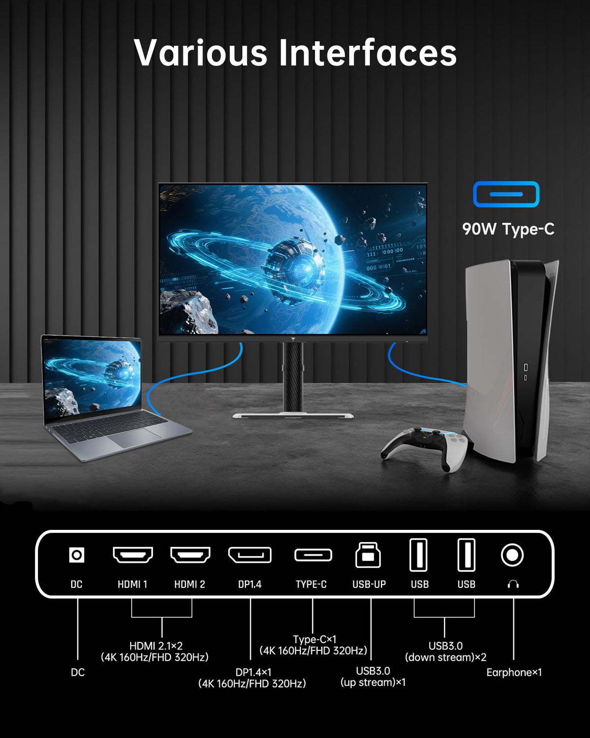 KTC fast IPS panel delivering smooth motion for gaming