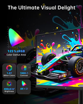 KTC display showing HDR 400 rich color and brightness